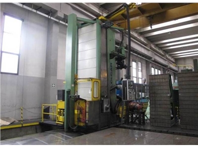COLGAR FRAL 70C16 USED TRAVELLING COLUMN MILLING/BORING MACHINE WITH ROTARY AND SHIFTING TABLE and AUTOMATIC A/B-AXIS HEAD