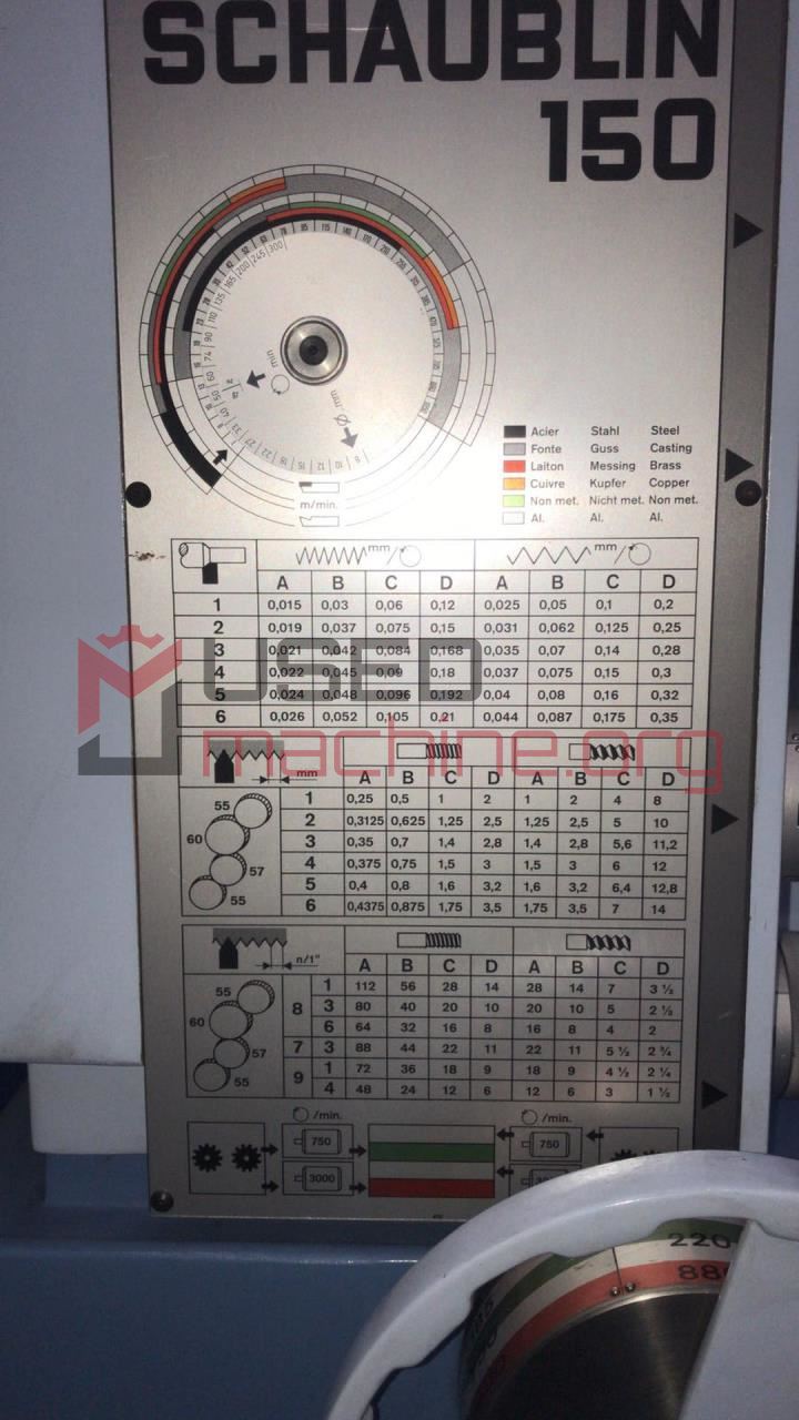 Centre Lathe SCHAUBLIN 150