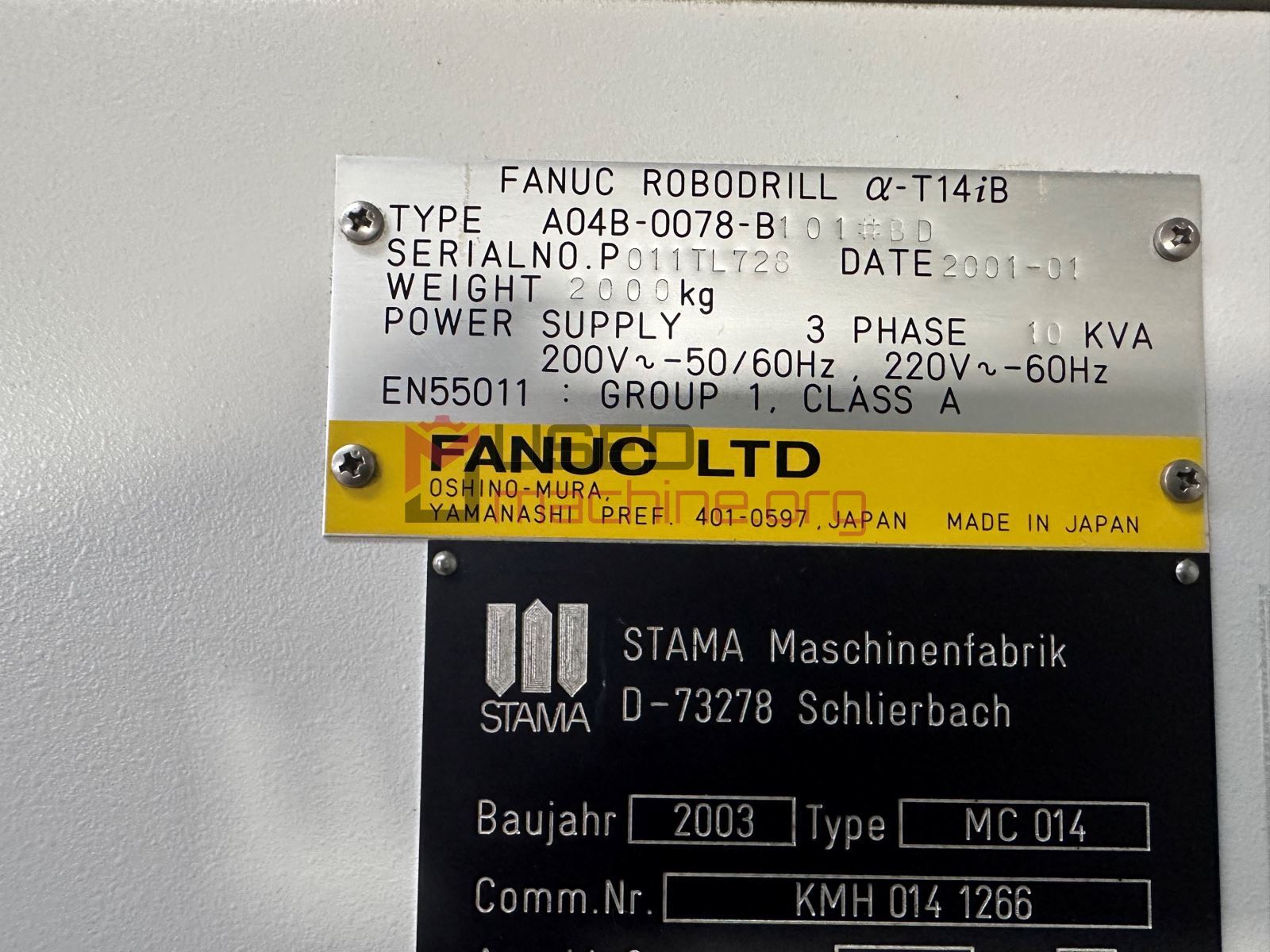 Cnc Tapping Centre FANUC Robodrill MC 014