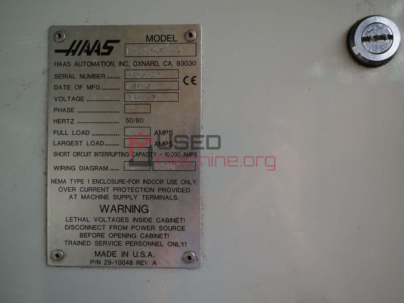 Vertical Machining Center HAAS EC 1600 - 4X