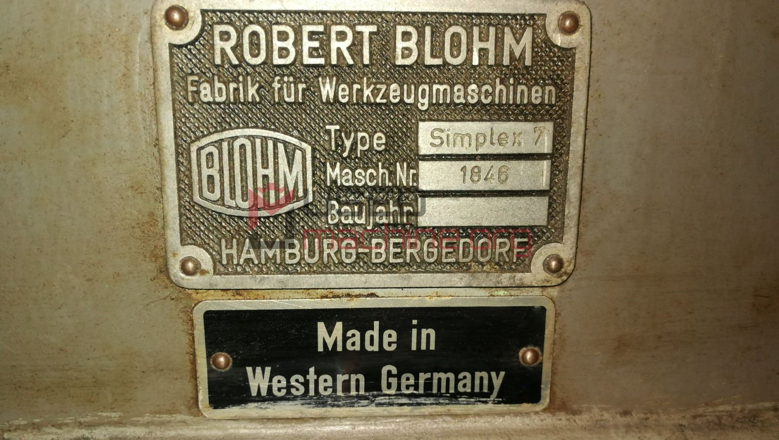 BLOHM SIMPLEX 7 Surface grinding machine