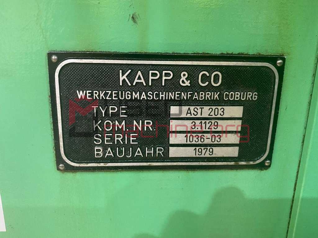 KAPP AST 203 Wet Type Hob Sharpening Machine