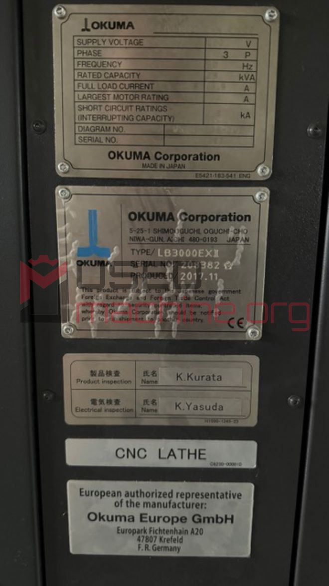 Okuma LB 3000 EX II CNC lathe