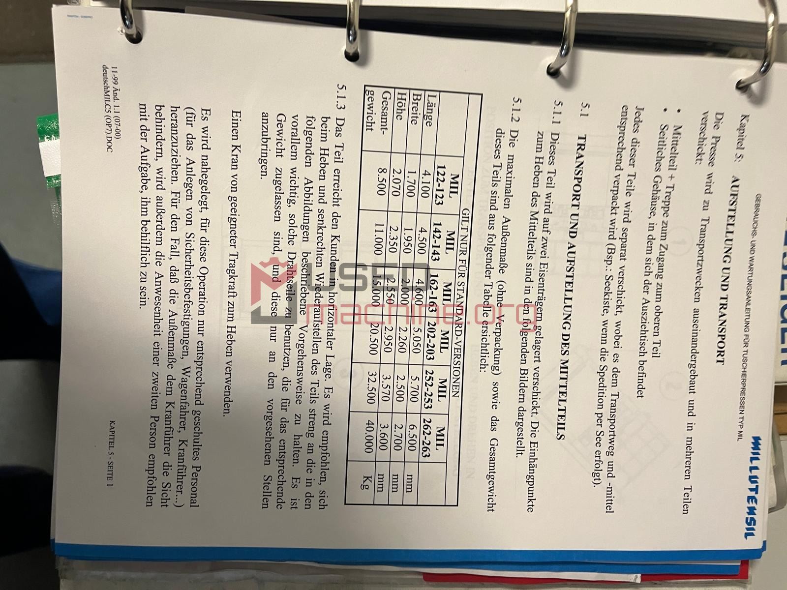 Tuschierpresse – Millutensil MIL 163 – 150 T