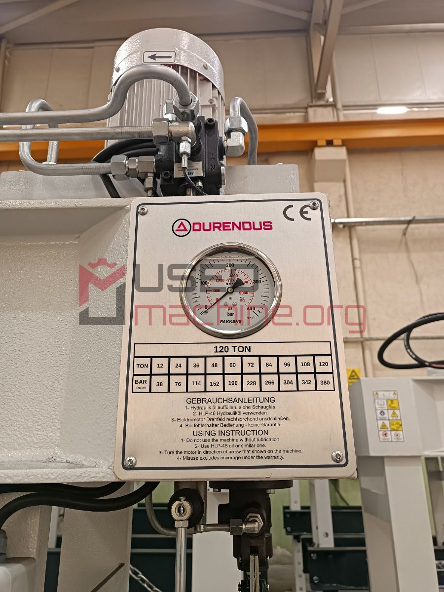 DURENDUS 120 T Werkstattpresse – Einständerpresse – 1.250 mm lichte Breite, 400 mm Hub