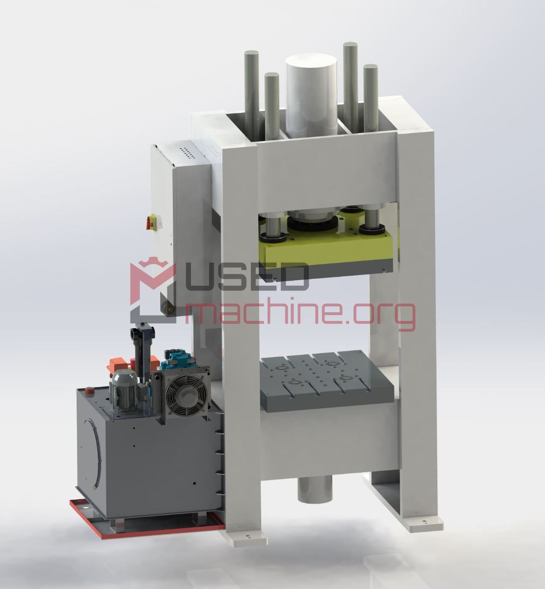 DURENDUS 200 T Tiefziehpresse – Doppelständerpresse – 900 × 900 mm Tisch, 80 T Ziehkissen