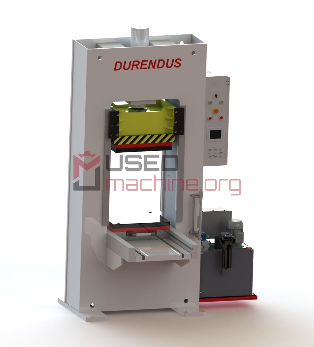 DURENDUS 30 T Heizpresse – Doppelständerpresse – 700 × 500 mm Heizplatten, Schiebetisch