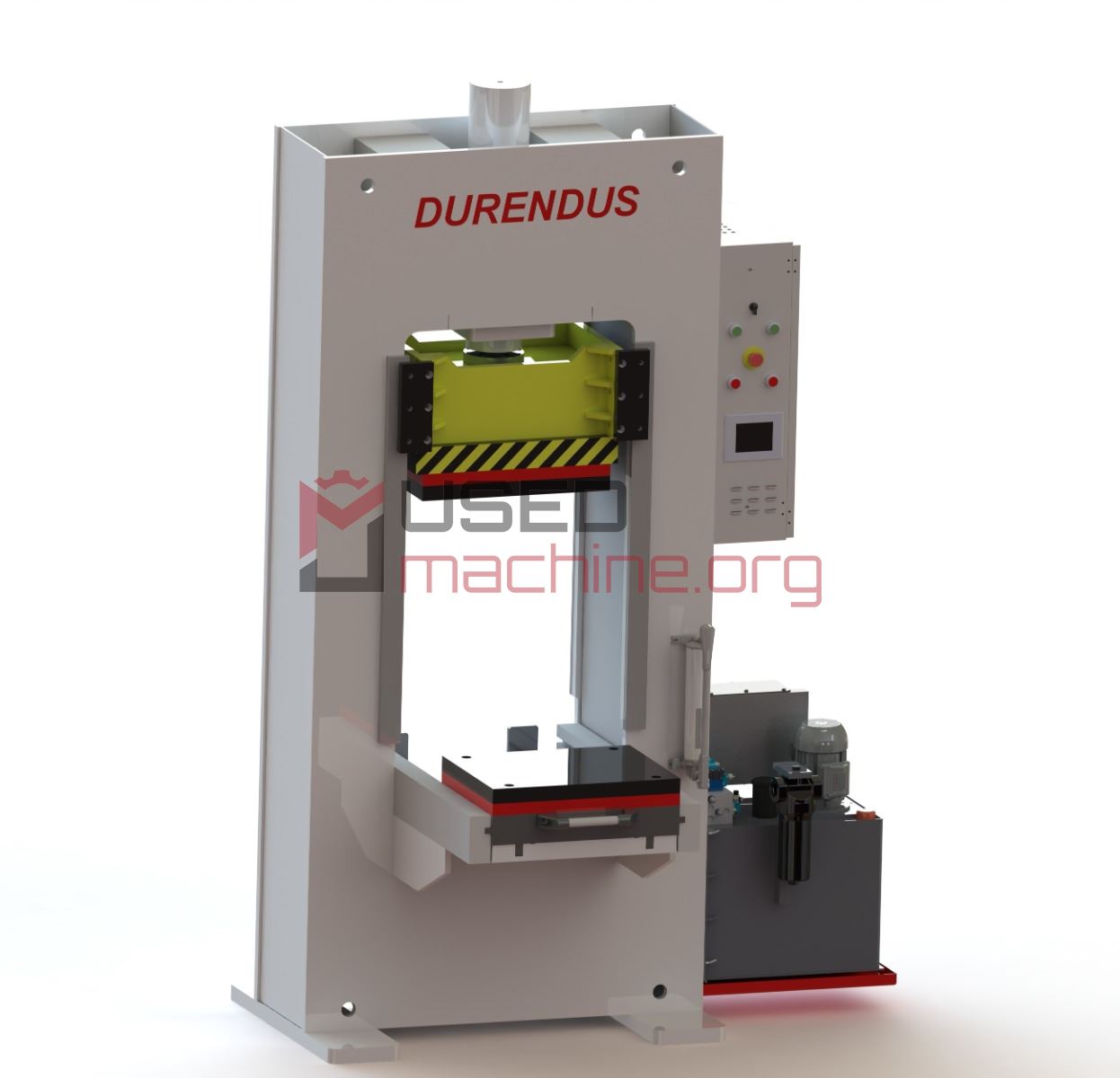 DURENDUS 30 T Heizpresse – Doppelständerpresse – 700 × 500 mm Heizplatten, Schiebetisch