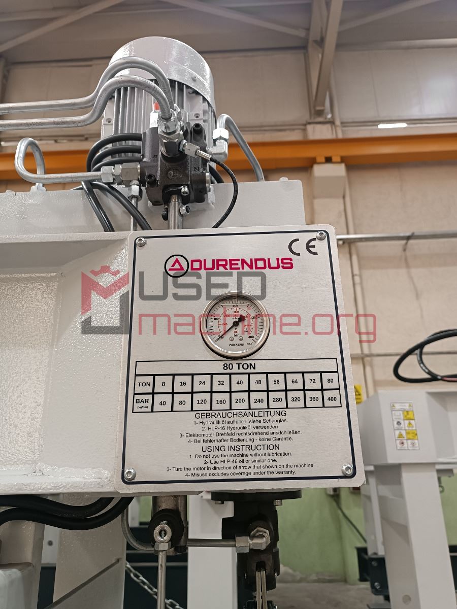 DURENDUS 80 T Werkstattpresse – Einständerpresse – 900 mm lichte Breite, 400 mm Hub